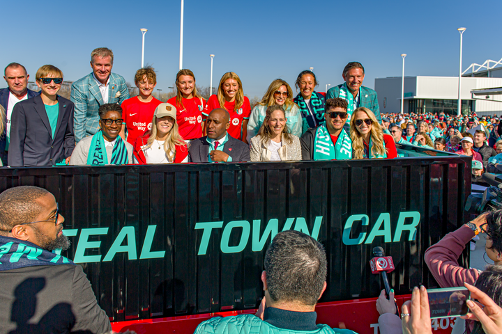 VIPS on Teal Town Car