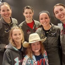Flyover pilots with fans