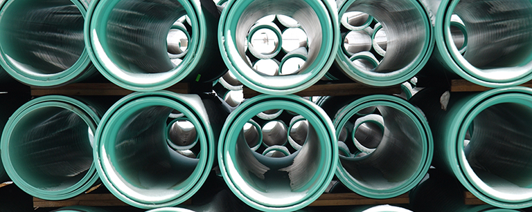 photo of stacked tubes